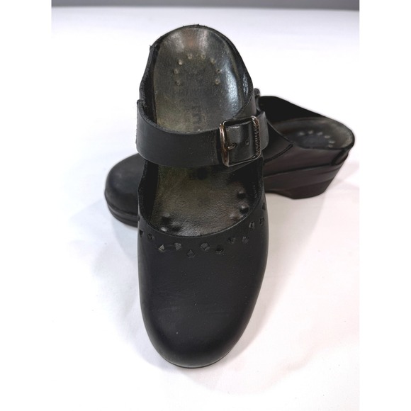 Mephisto Mobils Leather Adjustable Strap Clogs Women's Shoes Comfort, Sz 6.5 - Picture 1 of 5